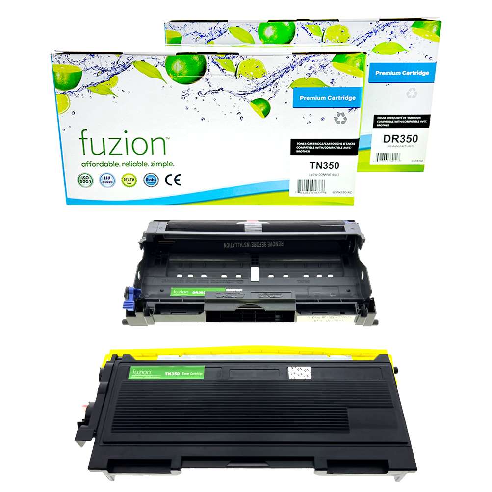 Brother TN350 / DR350 Compatible Toner Cartridge & Drum Combo