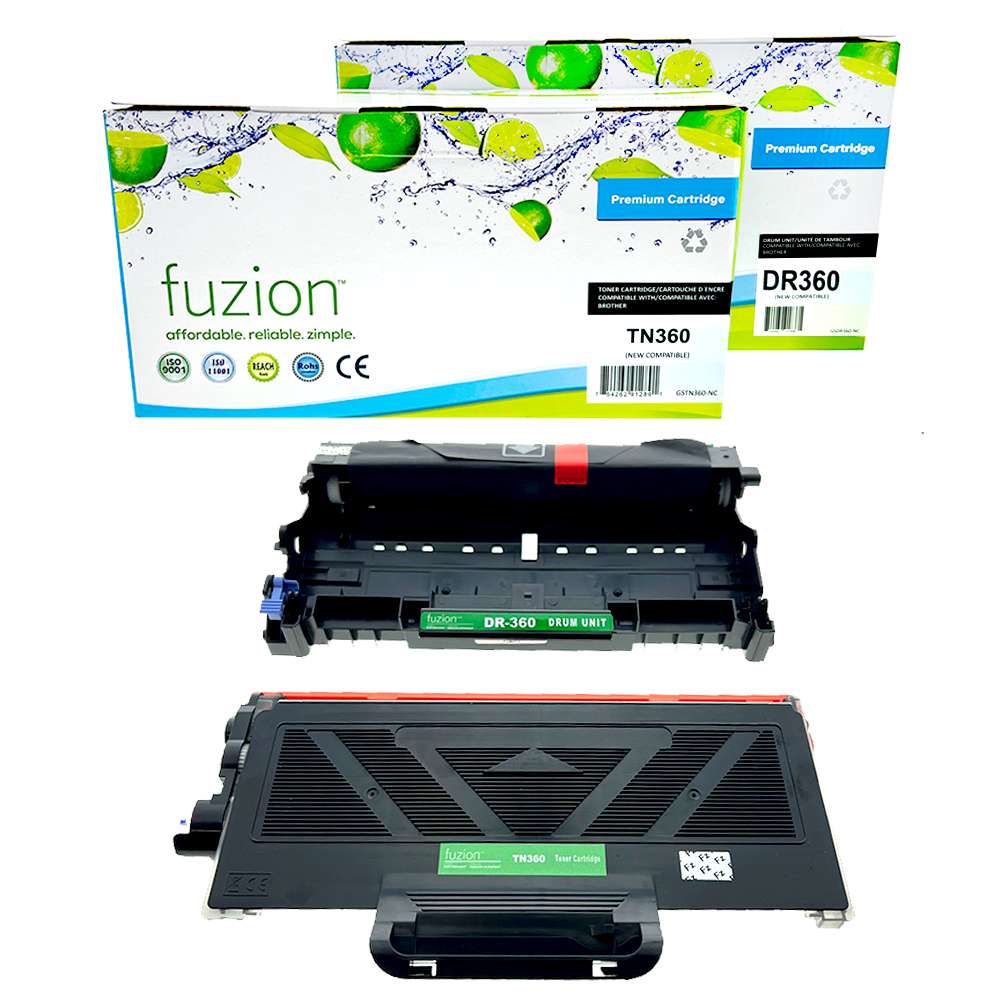Brother TN360 / DR360 Compatible Toner Cartridge & Drum Combo