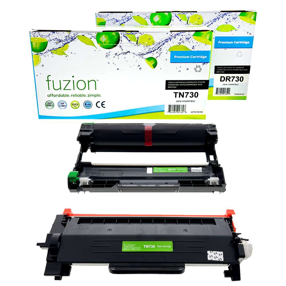 Brother TN730 / DR730 Compatible Toner Cartridge & Drum Combo