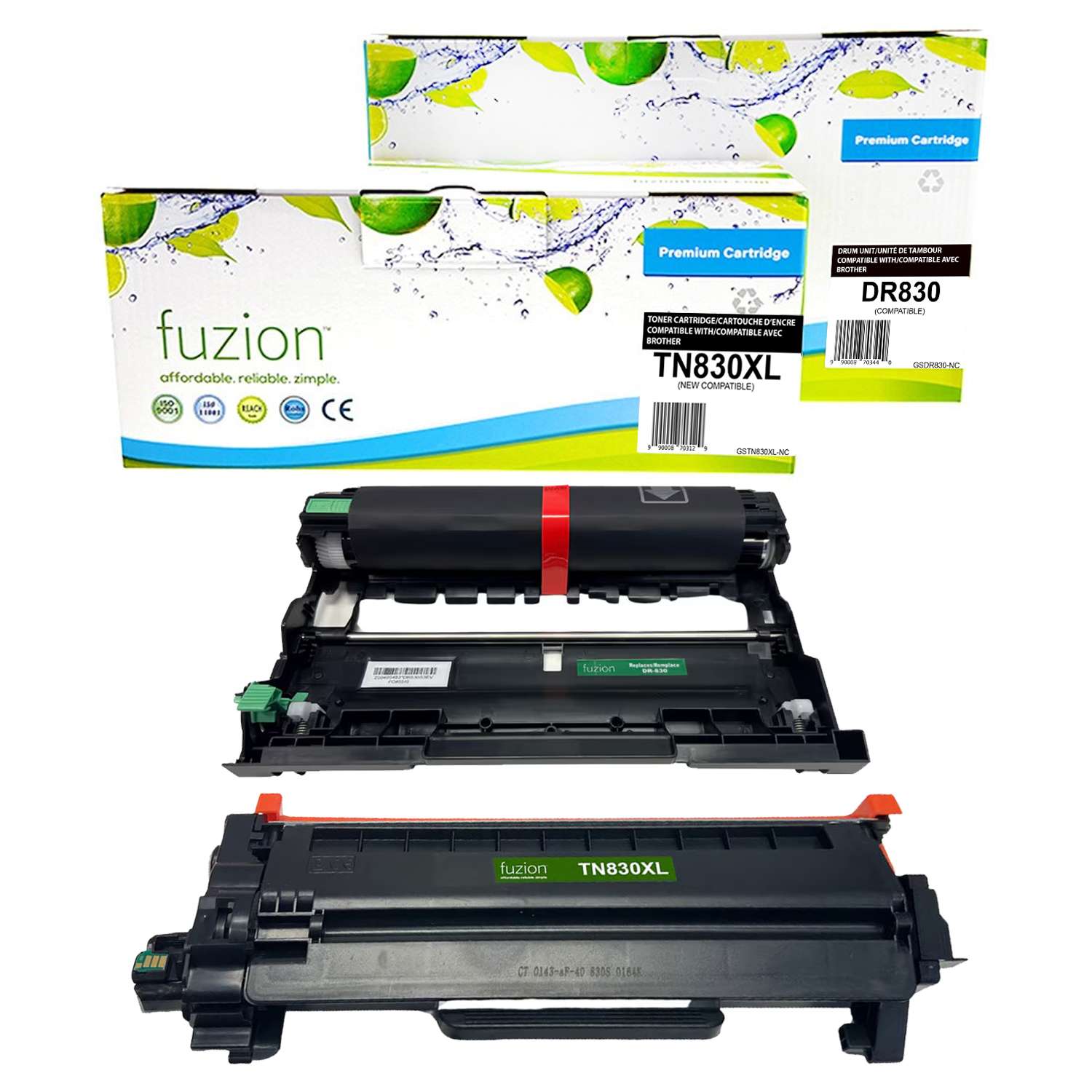 Brother TN830XL / DR830Compatible Toner Cartridge & Drum Combo