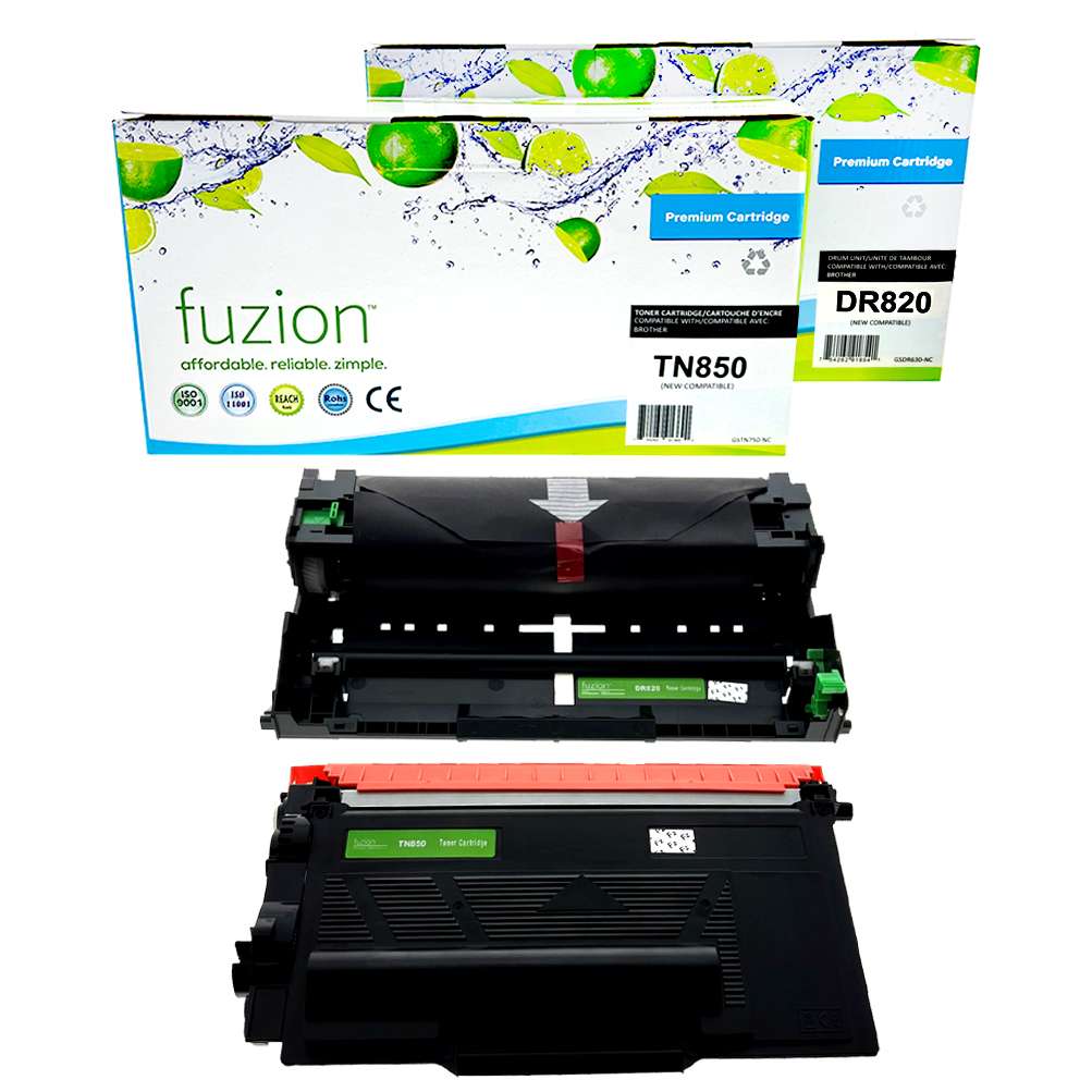 Brother TN850 / DR820 Compatible Toner Cartridge & Drum Combo