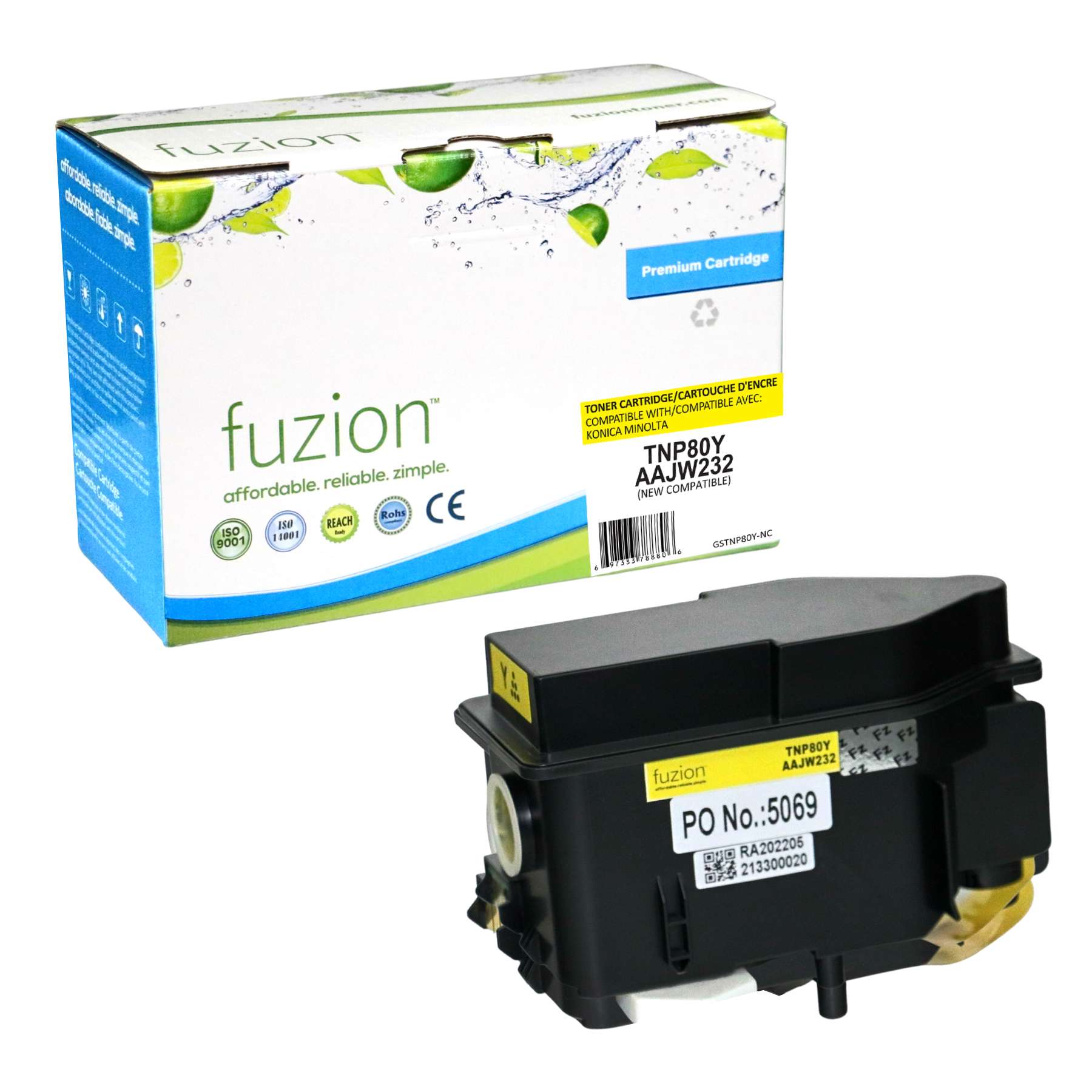 Konica Minolta TNP80Y Compatible Toner Cartridge 