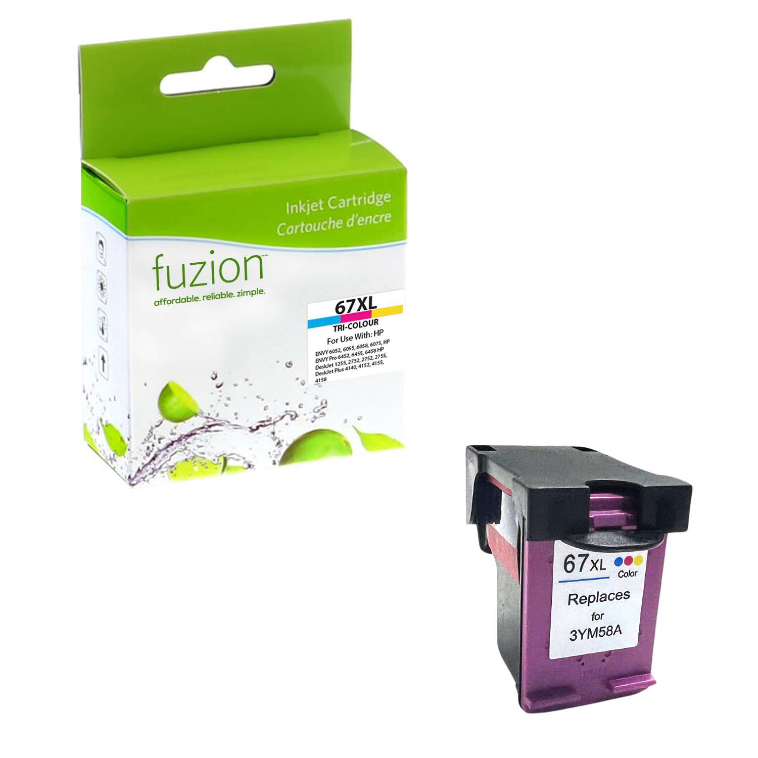 HP #67XL Remanufactured Tri-colour Ink Cartridge