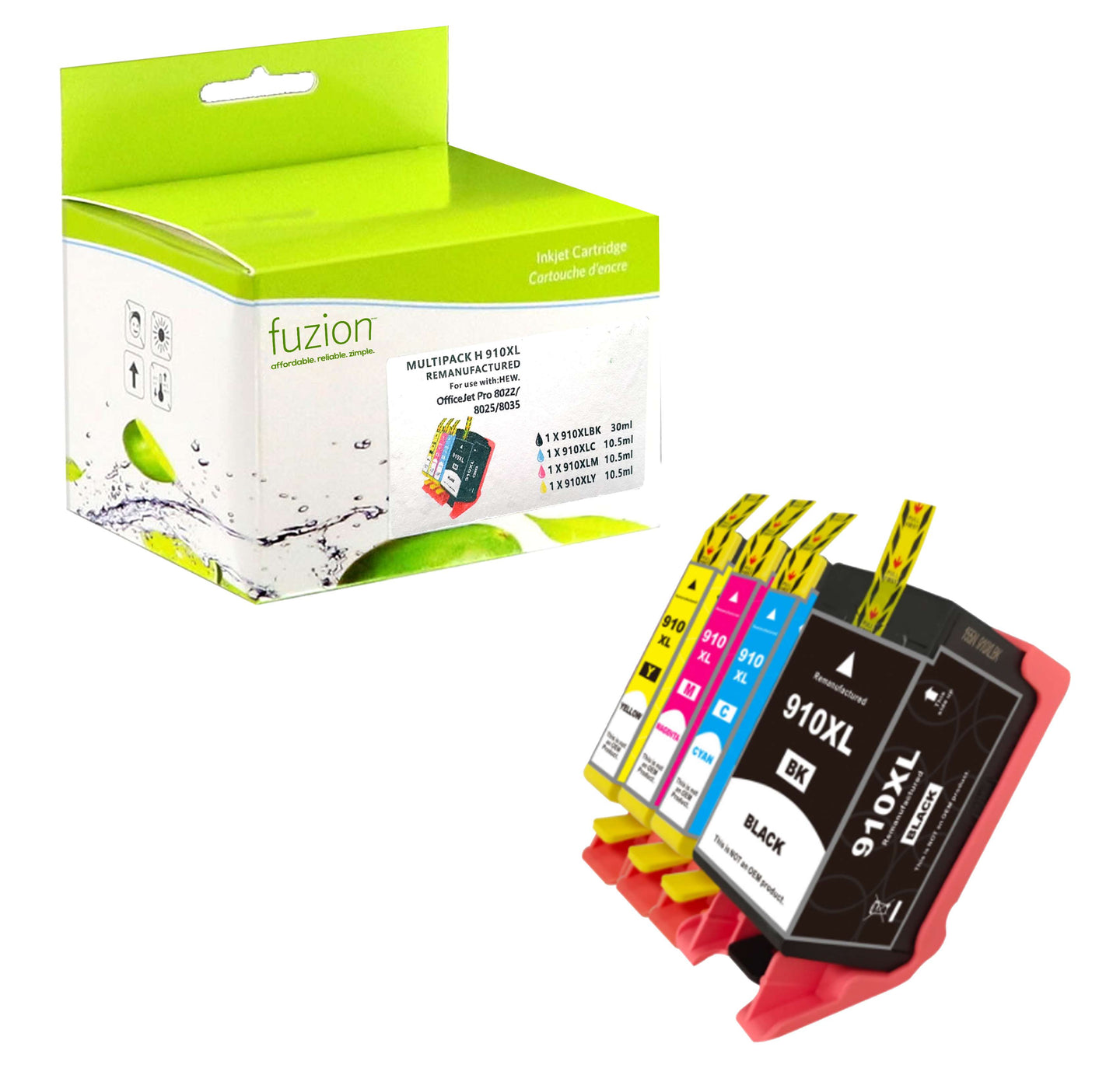 HP #910XL Remanufactured Ink CartridgeSet 